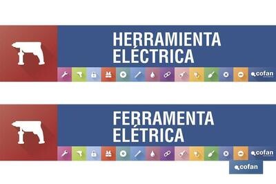 SE�ALETICA IMANTADA PORTUGUES PARA EXPOSITOR 975 X 200 MM - ELECTRICIDADE