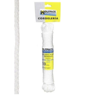 Cuerda Trenzada Pl�stico Blanca (Madeja 10 m.)