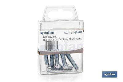 BL�STER DE 6 UDS. DIN-84 M-5X40 ZINC VENTA UNITARIA