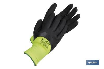 GUANTE IMPREG. NITRILO ESPUMA PROTECC. FRIO T-9 "venta unitaria"