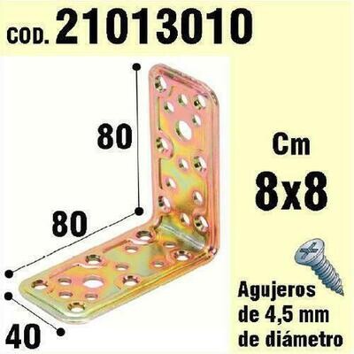 Soporte Para Madera �ngulo   40x80x80 mm.