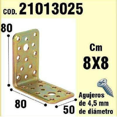 Soporte Para Madera �ngulo   50x80x80 mm.