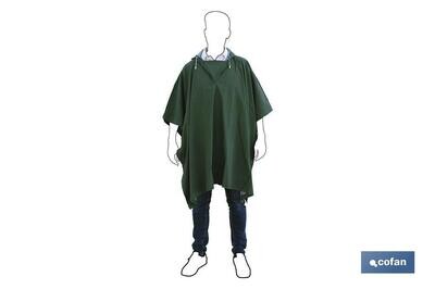 PONCHO DE AGUA VERDE PVC/POLIESTER TALLA �NICA