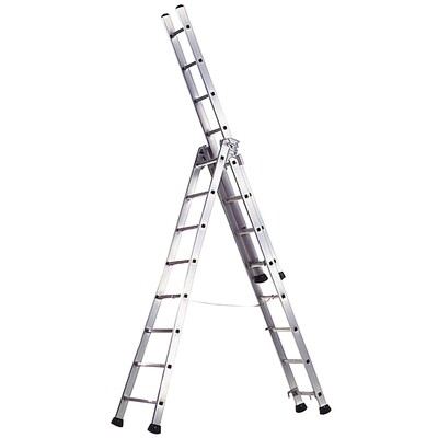 Escalera Aluminio Industrial Pronor 3 Tramos 8+8+8 Pelda�os