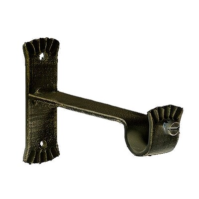 Soporte Largo Forja � 20 mm. Negro  (Blister 2 Piezas)