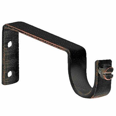 Soporte Sencillo Forja � 20 mm. Negro / Cobre (Blister 2 Piezas)