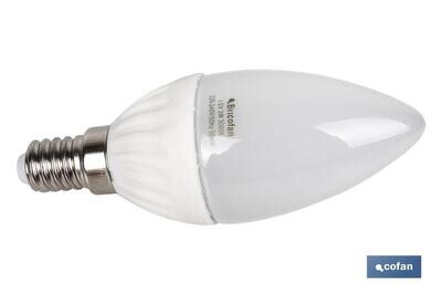 BOMBILLA LED VELA (SMD) 6000K 4W E14