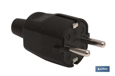 CLAVIJA BIPOLAR GOMA NEGRO (16A-250V)