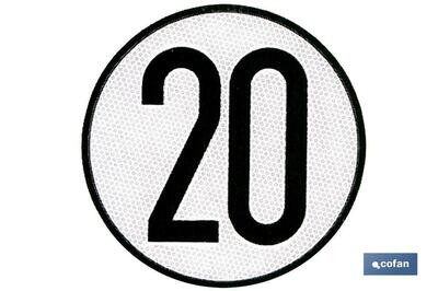 PLACA DE VELOCIDAD HOMOLOGADA 20