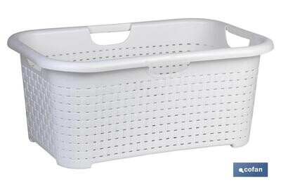 CESTA MULTIUSOS  BLANCO MODELO MARSELLA 59X38X26cm "venta unitaria"