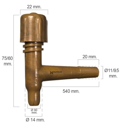 Grifo Barril Pl�stico Tonelito 11mm