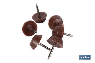 BL�STER DE 6 UDS. TOPE DE SILLA  MARR�N VENTA UNITARIA