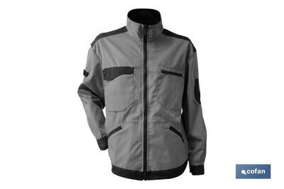 CHAQUETA TRABAJO "BENZ" 280gms/m BEIS-NEGRO T-XXL