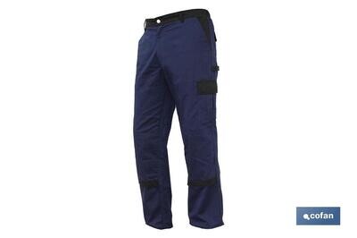 PANTALON TRAB. FLEX. "JANO" SLIM FIT MARINO/NEGRO T-44