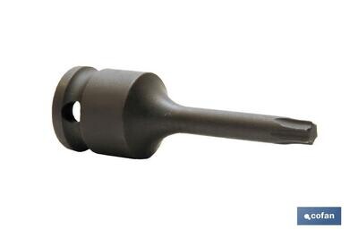 VASO IMPACTO 1/2" TORX MACHO T-30