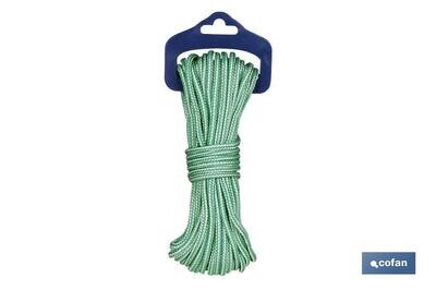 BLISTER MADEJA CORDON POLI 5MM 25M BCO/VERDE