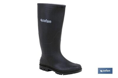 BOTA ALTA DE AGUA PVC NEGRA TALLA 43