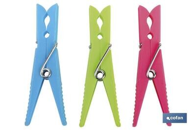 PACK 24 UDS PINZAS PL�STICO STANDAR 7cm