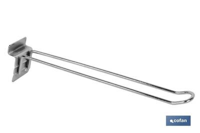 GANCHO COLGADOR DOBLE (PANEL LAMINADO) 20 CM