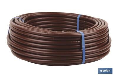 TUBO 100M RIEGO GOTEO MARRON (Gotero a 0,75m) �16MM
