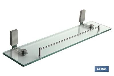 ESTANTE CRISTAL+INOX 304  MODELO MADEIRA SATIN