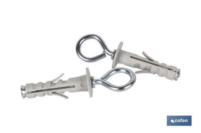 BL�STER DE 2 UDS. TACO DE NYLON CON ARGOLLA 4X40 VENTA UNITARIA