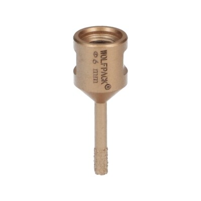 Corona Diamante Para Amoladora � 6 mm. Conexi�n Rosca M14. Corte Seco