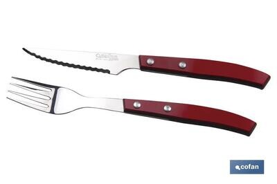 PACK 3 CUCHILLOS+3 TENEDORES CHULETEROS M. PAPRIKA