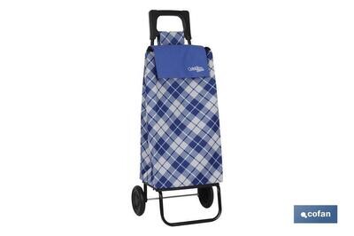 CARRO COMPRA 45L POLIESTER 2 R  MODELO LUGLIO AZUL