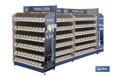 EXPOSITOR DE TORNILLER�A DE 360 GAVETAS
