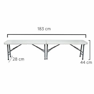 Banco Plegable 183x28x43 cm.