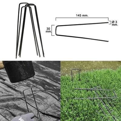 Grapa Met�lica Para Fijacion Mallas y Cesped (20 Piezas)