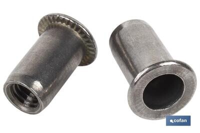 TUERCAS REMACHABLES A-2 ANCHAS M6