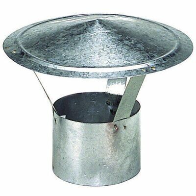Wolfpack Sombrero Galvanizado para Estufa, Chimenea, Extracci�n de Humos, Para tubo � 100 mm.