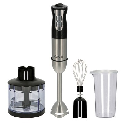 Batidora De Mano, Incluye Accesorios, 1000 W. Velocidad Regulable. Con vaso medidor, picador - triturador y varillas.