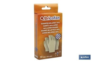 BLISTER 10 UDS. GUANTE L�TEX NATURAL (T.MEDIANA)