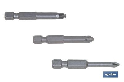 SURTIDO PUNTAS 1/4" PZ-1-2-3 X 50