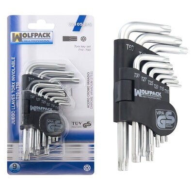 Juego Llaves Torx Juego Llaves Torx "L" 9 Piezas Inviolable
