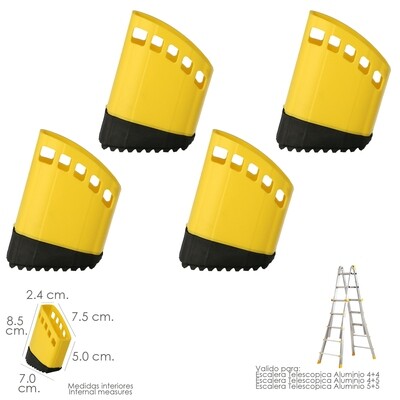Contera Escalera Telesc�pica Aluminio Juego 4 Piezas