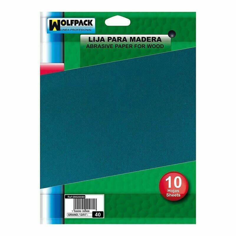 Lija Madera Grano 120 (Pack 10 Pliegos)