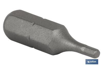 PUNTA DE DESTORNILLADOR HEXAGONAL EST�NDAR 2,5 50 MM VENTA UNITARIA