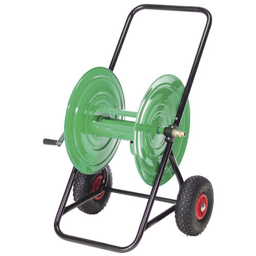Carro Portamangueras Acero 100 metros Rueda Neumatica