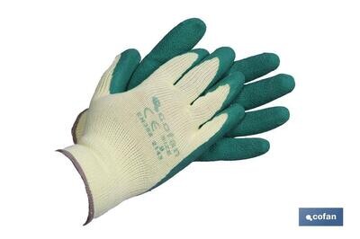 BL�STER DE GUANTE DE L�TEX RUGOSO VERDE TALLA 8 VENTA UNITARIA