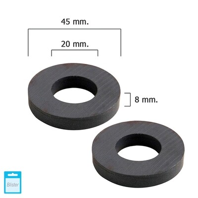 Iman Wolfpack Ferrita Aro � 45x20x8 mm. (Blister 2 Piezas)