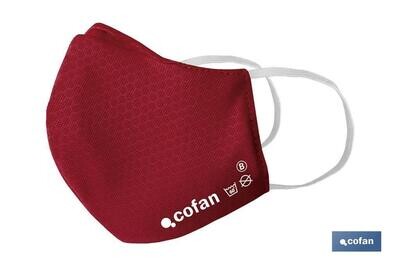 MASCARILLA TEXTIL ROJA REUTILIZABLE PARA ADULTO