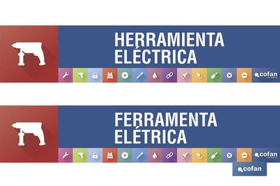 SE�ALETICA IMANTADA PORTUGUES PARA EXPOSITOR 975 X 200 MM - ILUMINA��O