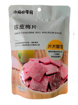 Snack agridulce mandarina y ciruela