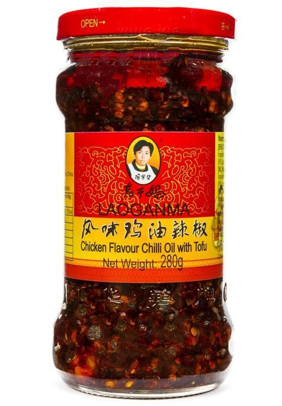 Chicken flavour chili oil whit tofu