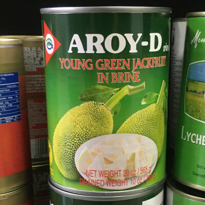 Young green jackfruit in brine