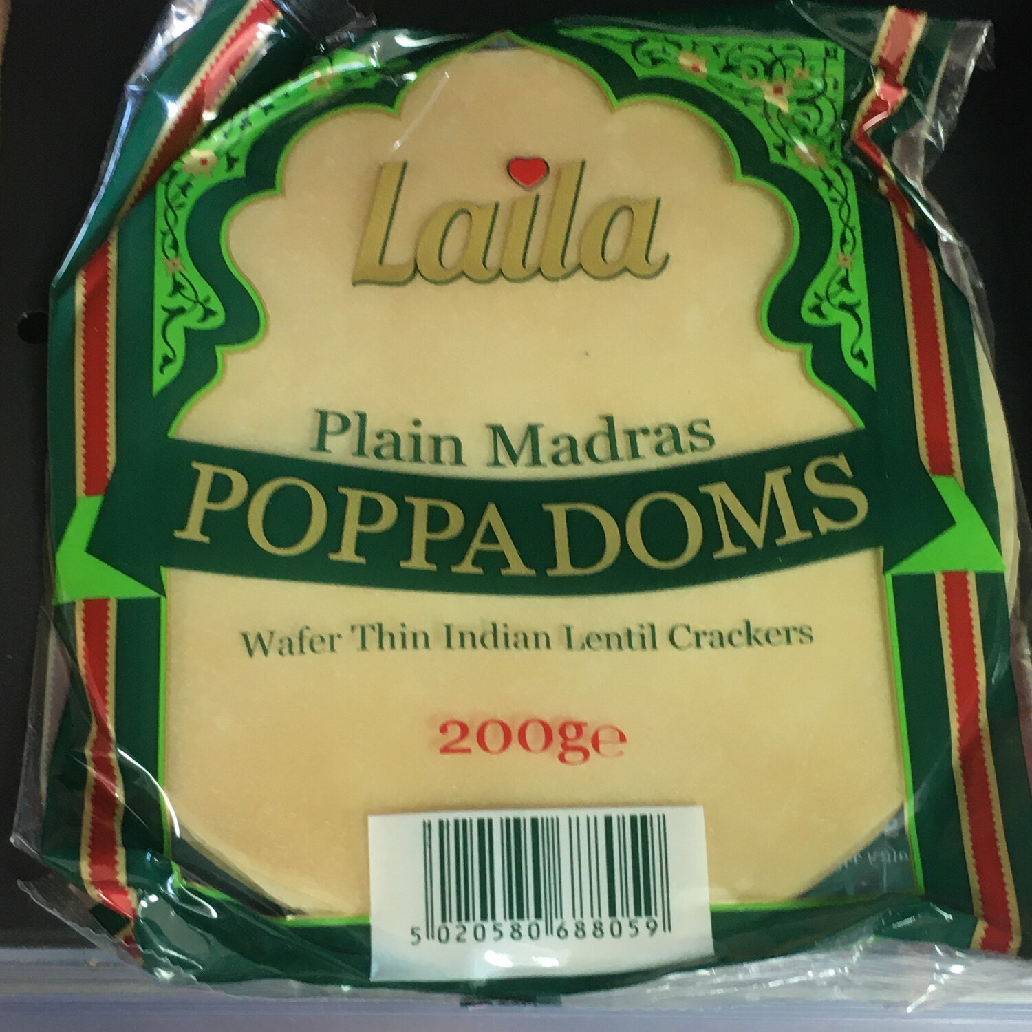 Plain madras poppadoms